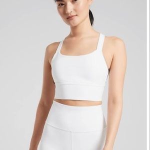 Athleta Warrior Longline sports bra A-C size small white